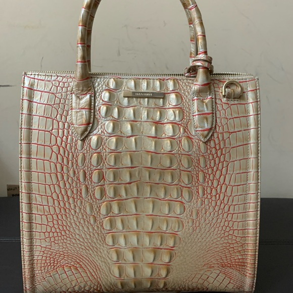 Brahmin Handbags - BRAHMIN Caroline Sunkiss Satchel NWT PRICE FIRM stock photos only